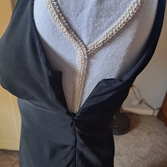 J Crew Silk Cross Bodice V Neck Sleeveless Black Dress Sz 2 - Picture 2 of 9